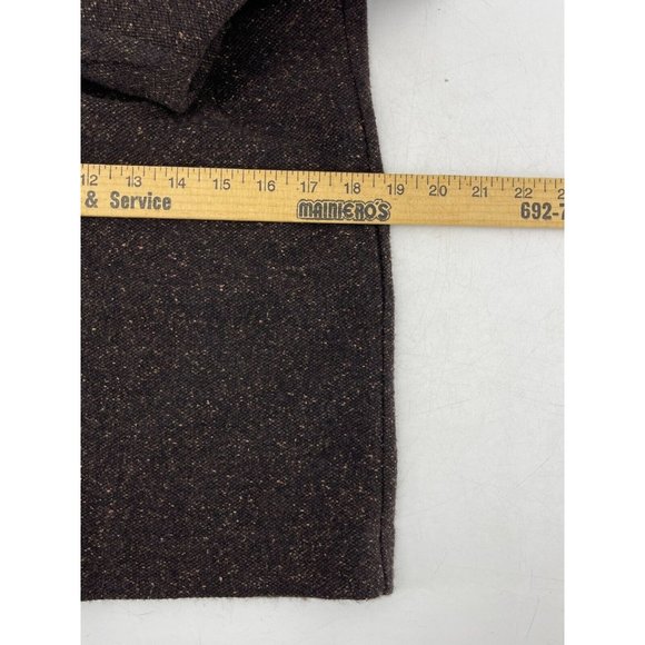 Banana Republic Silk Wool Blend Brown Tweed Sleeveless Pleated Career Dress 4P - Picture 12 of 14